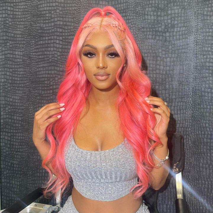 Tuneful Professional Toned Ombre Pink Colored 13x6 Lace 