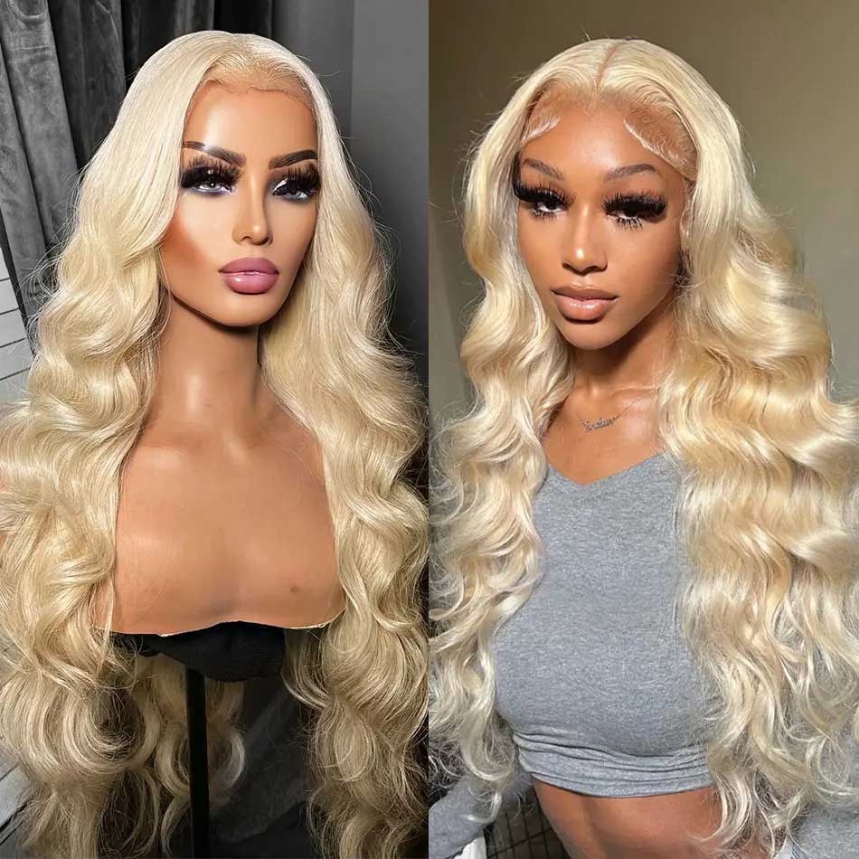 Tuneful 13x4 13x6 Transparent 613 Blonde Lace Frontal Human Hair Wigs Body Wave Lace Front Wigs 180% Density