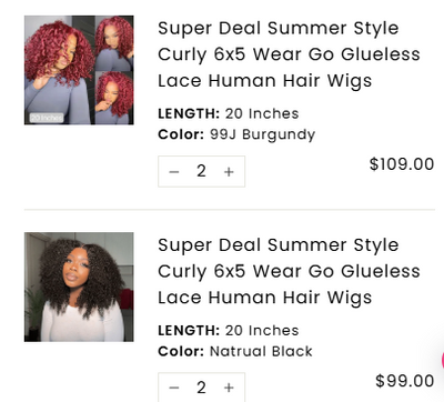 Wholesale order-28 wigs for FergusonTazel-shipping fee included