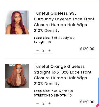 Wholesale order-28 wigs for FergusonTazel-shipping fee included
