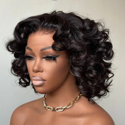 14 inch - Bouncy Loose Wave 6x5 Glueless Bob Wigs