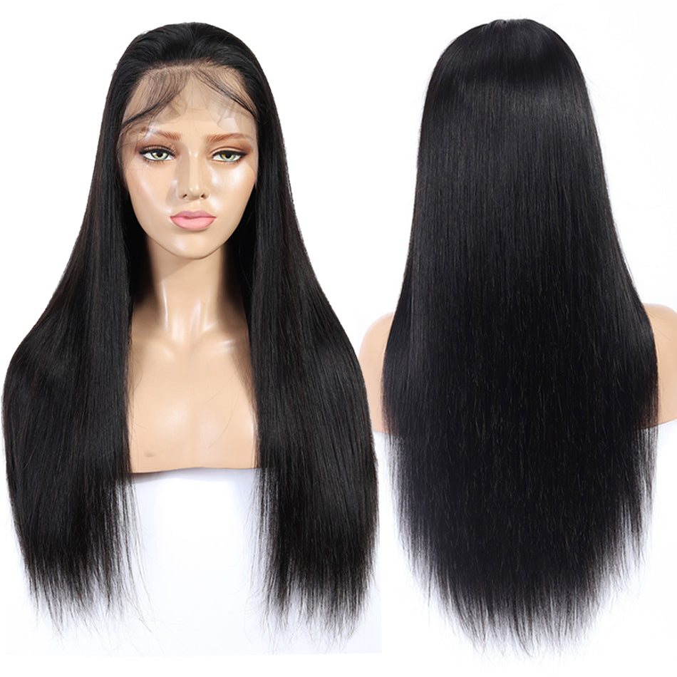 Tuneful 13x6 Transparent Lace Front Human Hair Wigs Brazilian Straight 5x5 Lace Closure 6x4 Wear Go Wig