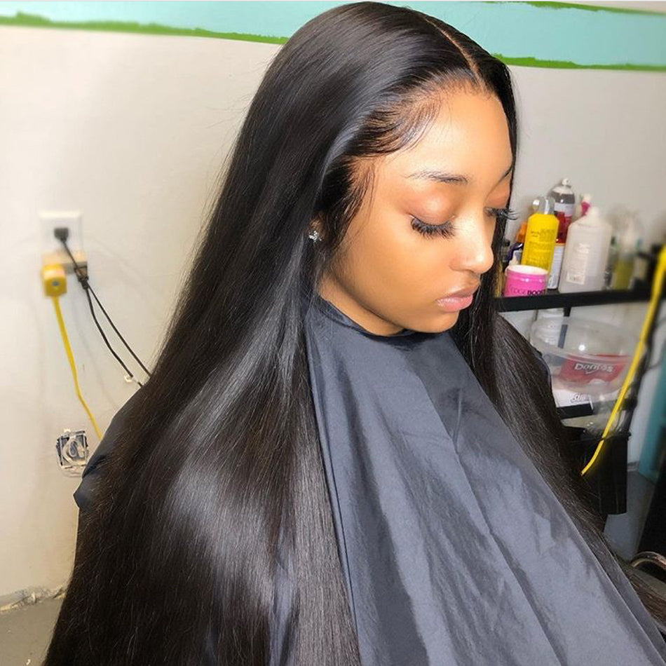 Tuneful 13×4 Full Frontal Undetectable HD Lace Wigs Straight 5x5 HD Lace Closure Wigs