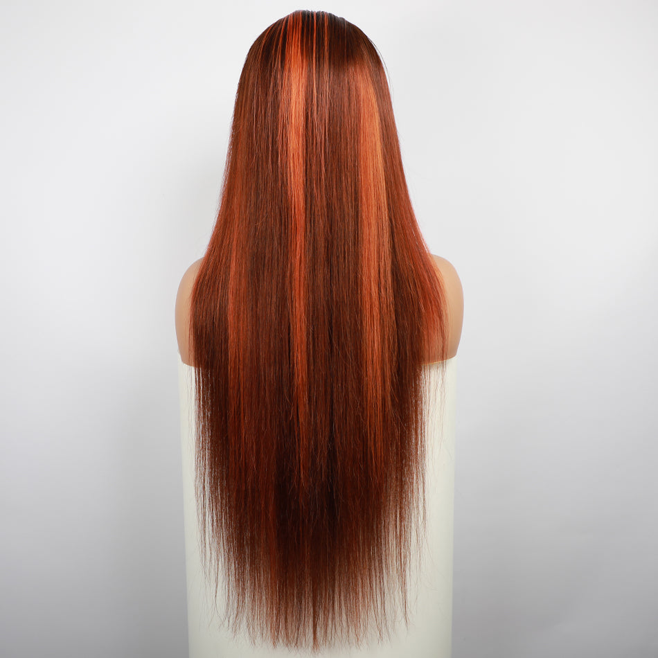 Tuneful Super Deal 4/350 Highlight Body Wave Straight 13x6 Lace Human Hair Frontal Wigs 180% Density