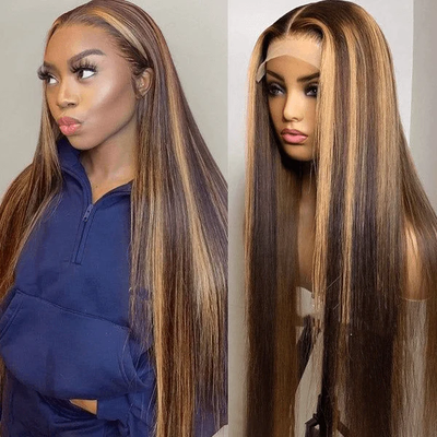 Tuneful Super Deal 4/27 Highlight 13x6 Lace Human Hair Frontal Wigs 180% Density