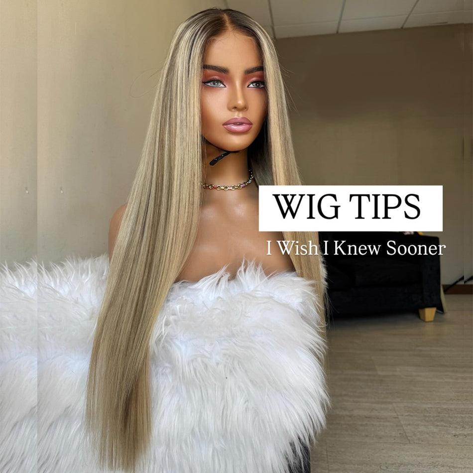 250% Density Classic Balayage Blonde And Brown 13x6 Lace Front Human Hair Wigs