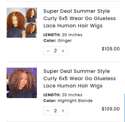 Wholesale order-28 wigs for FergusonTazel-shipping fee included