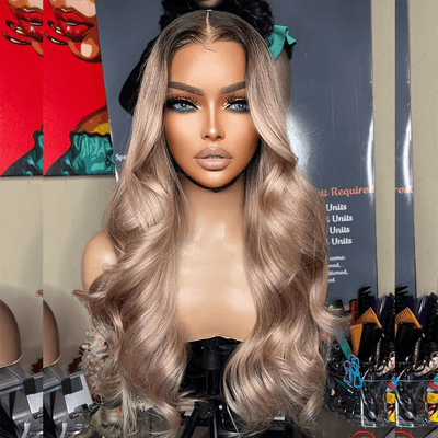 Tuneful Special Customise Ombre Ash Blonde Color Human Hair 613 Wigs