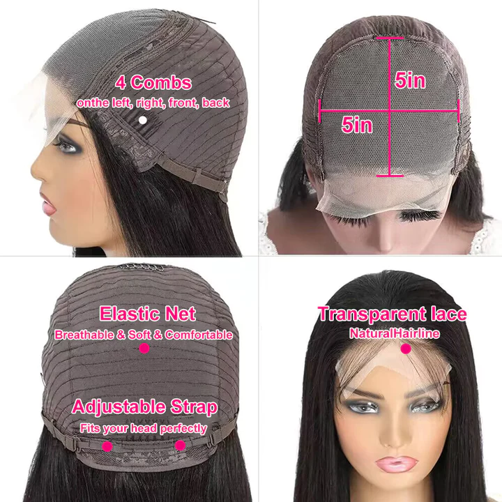 Hairstylist Works Elegant Shoulder Length Short Wigs 1B/ 99J Half Black Half Wine Red Fashion Wigs