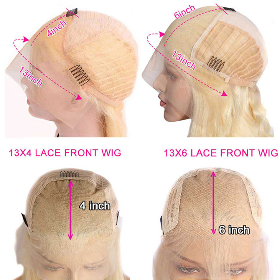 TOP 10A 250% Density Balayage Blonde And Brown 13x6 Lace Front Human Hair Wigs