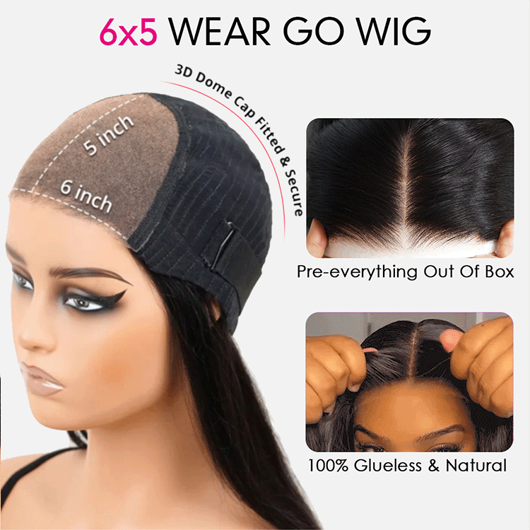 Ombre Brown 6x5 Glueless 13x6 Lace Front Human Hair Wigs