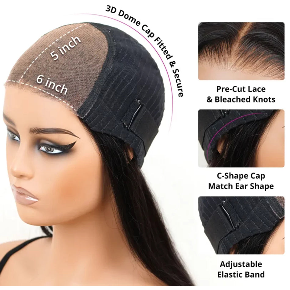 210% Density Wand Curl Lace Front Human Hair Wigs Glueless Wigs