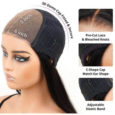 210% Density Wand Curl Lace Front Human Hair Wigs Glueless Wigs
