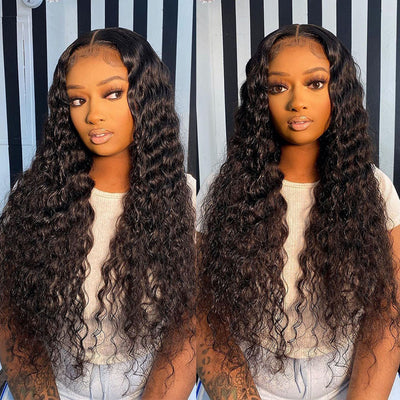 Tuneful Loose Deep Wave Lace Front Wigs 6x5 Gluelss Lace Human Hair Wigs