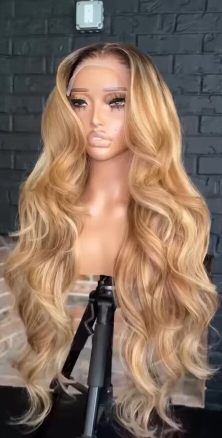 Tuneful Special Customise Ombre Color13*6 28inches body wave wig for IG client @bri_elyssa