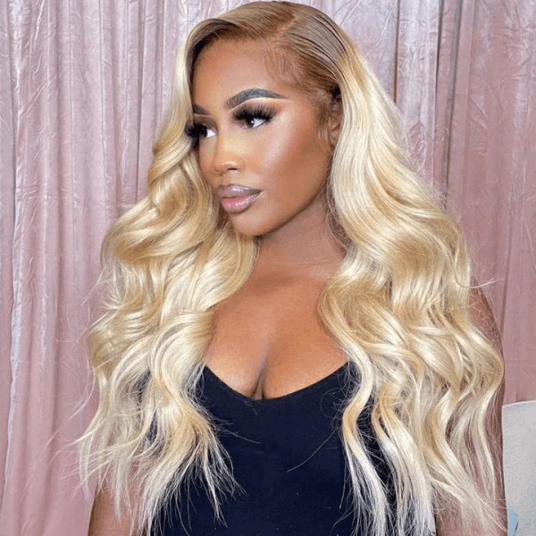 Tuneful Ombre Blonde 4/613 Colored 13x4 13x6 Lace Front Human Hair 613 Frontal Wigs 180% Density
