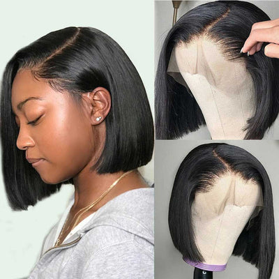 Tuneful 13x4 Short Straight Bob Wigs Human Hair Full Frontal Wigs