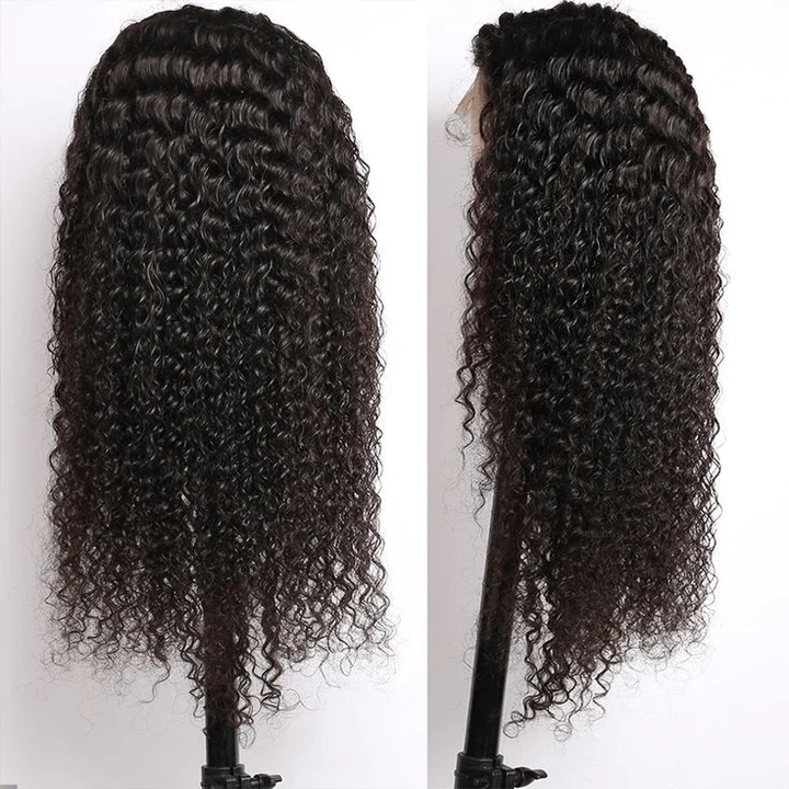 Tuneful Jerry Curly 13x4 13x6 Transparent Lace Frontal Human Hair 180% Density Wigs Bogo Deal