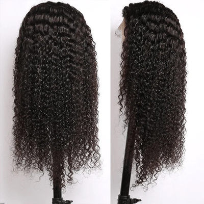 Tuneful Jerry Curly 13x6 Transparent Lace Frontal Human Hair 180% Density Wigs Bogo Deal