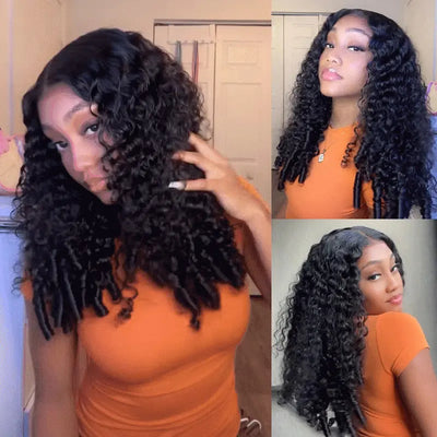 Tuneful Burmese Curly Wig With Spiral Curly Ends Glueless Human Hair Wigs