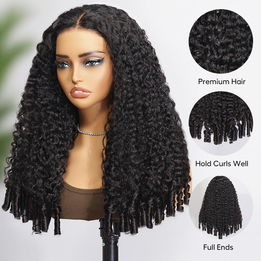 Tuneful Burmese Curly Wig With Spiral Curly Ends Glueless Human Hair Wigs