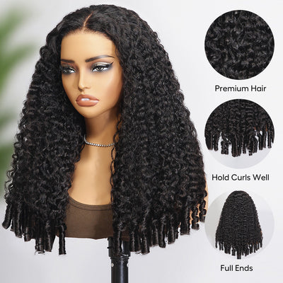 Tuneful Burmese Curly With Spiral Curly Ends 13X4 Undetectable HD Full Frontal Lace Human Hair Wigs