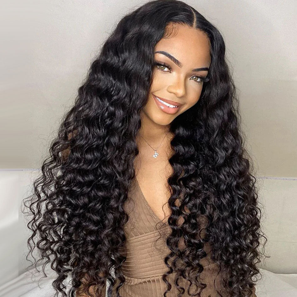 Tuneful Loose Deep Wave Lace Front Wigs 6x5 Gluelss Lace Human Hair Wigs