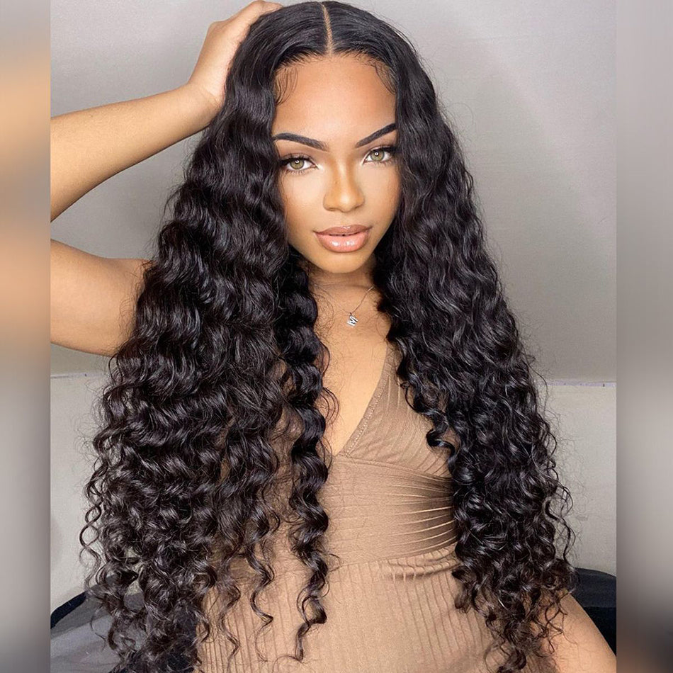 Tuneful Loose Deep Wave Lace Front Wigs 6x5 Gluelss Lace Human Hair Wigs
