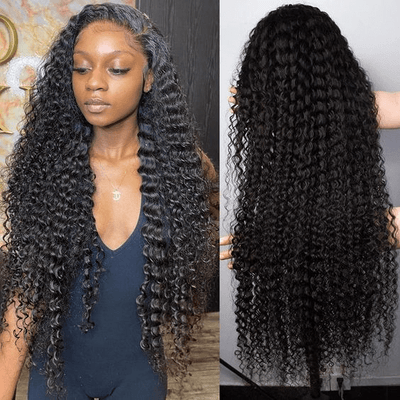 Tuneful Deep Wave 13x4 13x6 Transparent Lace Frontal Human Hair 180% Density Wigs Bogo Deal