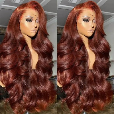 Tuneful Super Deal #33 Reddish Brown Colored 13x6 Lace Front Human Hair Wigs