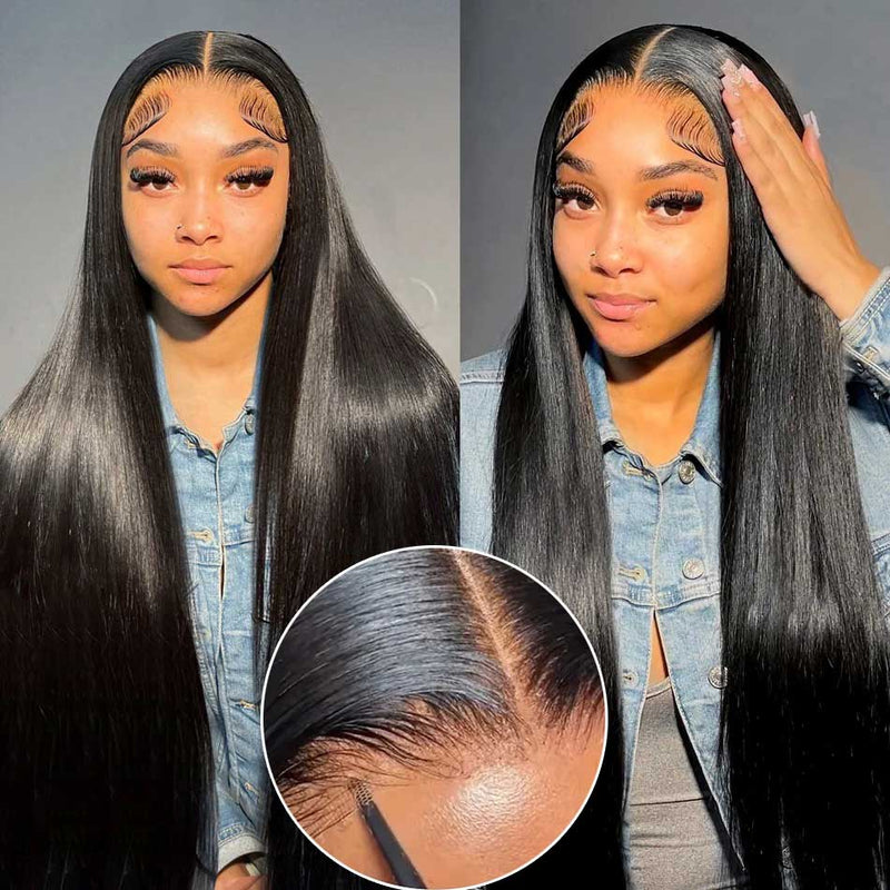 -42% 30''=$199 Tuneful Ready To Wear Glueless 6x5 Pre-Bleached Pre-Cut Pre-Plucked Lace 13x6 Lace Front Human Hair Strai