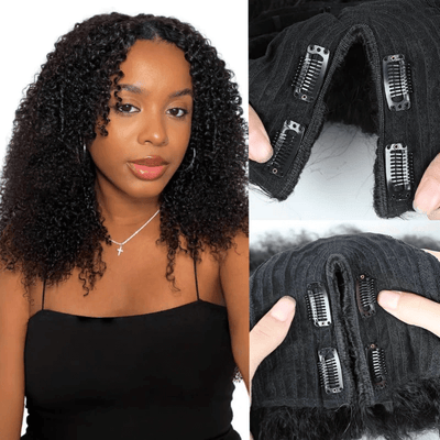 Kinky Curly Seamless V-Part Wig