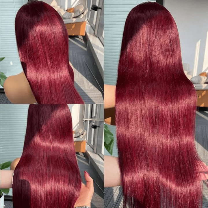 [2Wigs 13x6] Ginger Colored & 99J Colored 24 Inches Lace Frontal Wigs