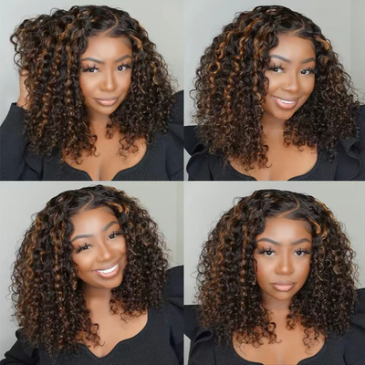 Super Deal Summer Style Curly 6x5 Wear Go Glueless Lace Human Hair Wigs