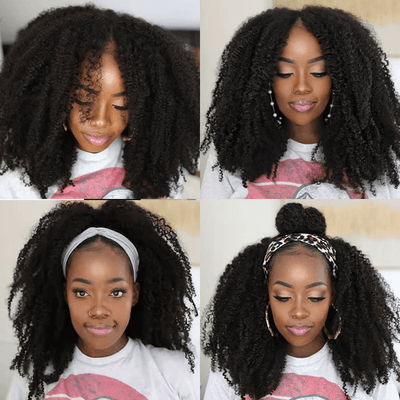 Afro Kinky Curly Seamless V-Part Wig