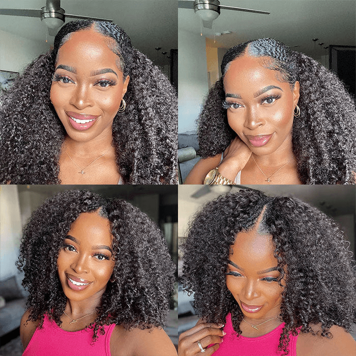 Natural Curly Seamless V-Part Wig