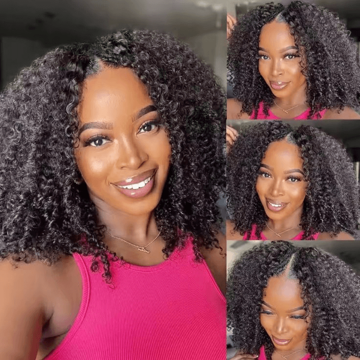 Natural Curly Seamless V-Part Wig