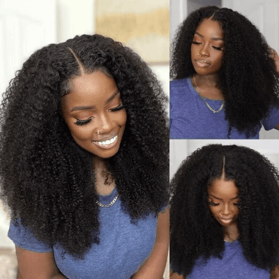 Afro Kinky Curly Seamless V-Part Wig