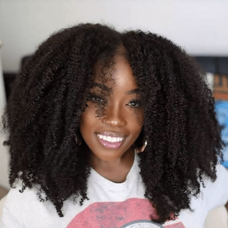 Afro Kinky Curly Seamless V-Part Wig