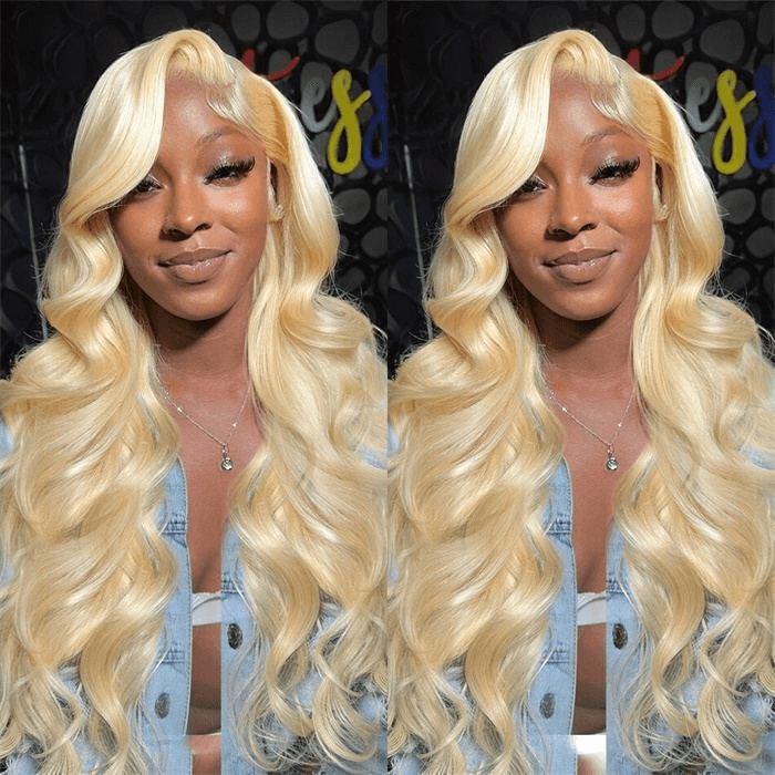 [2Wigs 13x6] Blonde Color & Natural Black Body Wave 24 Inches Lace Frontal Wigs