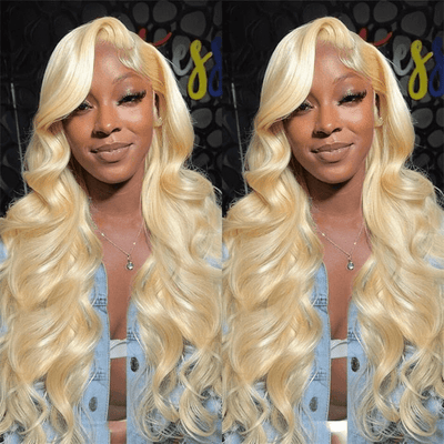 [2Wigs 13x6] Blonde Color & Natural Black Body Wave 24 Inches Lace Frontal Wigs