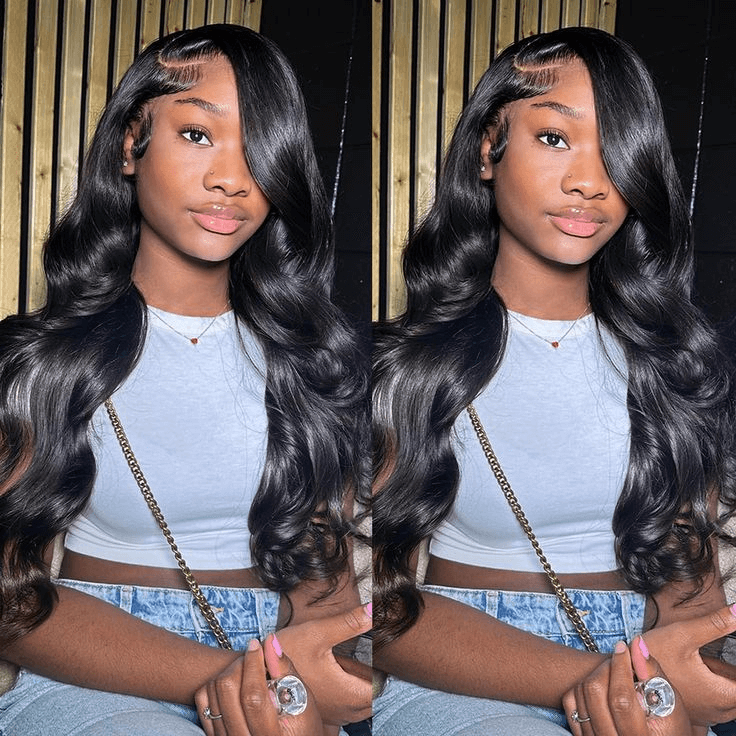 [2Wigs 13x6] Blonde Color & Natural Black Body Wave 24 Inches Lace Frontal Wigs