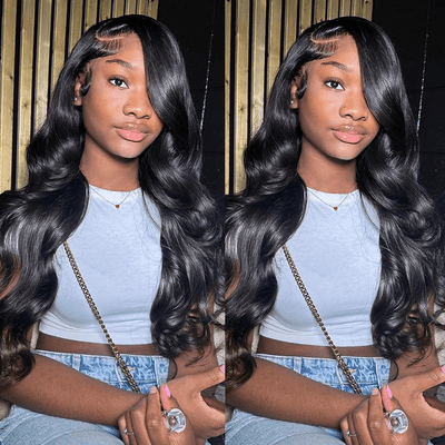 [2Wigs 13x6] Blonde Color & Natural Black Body Wave 24 Inches Lace Frontal Wigs