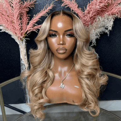 10A Grade Customized Blonde Ombre #P10/613 Colored 250% Density 13x6 Lace Body Wave Wigs
