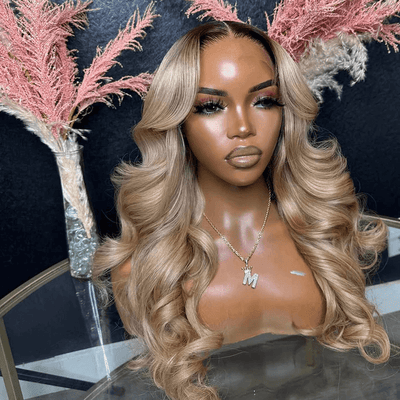 10A Grade Customized Blonde Ombre #P10/613 Colored 250% Density 13x6 Lace Body Wave Wigs