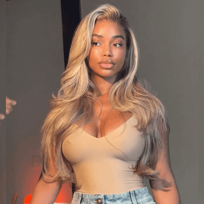 10A Grade Customized Blonde Ombre #P10/613 Colored 250% Density 13x6 Lace Body Wave Wigs