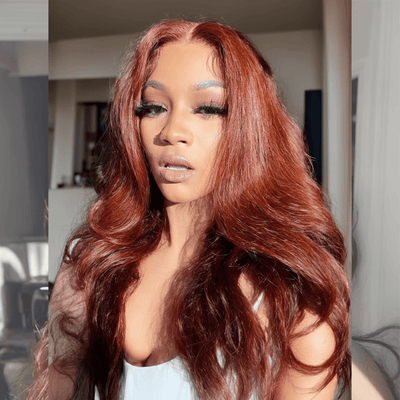 Tuneful Super Deal #33 Reddish Brown Colored 13x6 Lace Front Human Hair Wigs