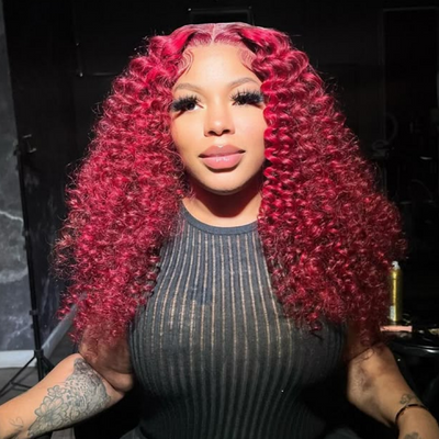 210% Density Wand Curl Lace Front Human Hair Wigs Glueless Wigs