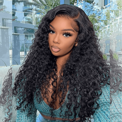 Tuneful Transparent 13x6 Lace Front Human Hair Wigs Raw Indian Water Wave Wigs