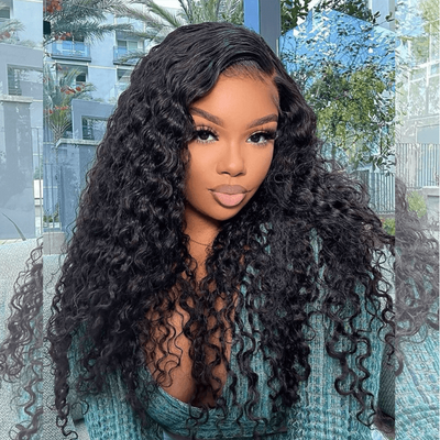 Tuneful Transparent 13x6 Lace Front Human Hair Wigs Raw Indian Water Wave Wigs